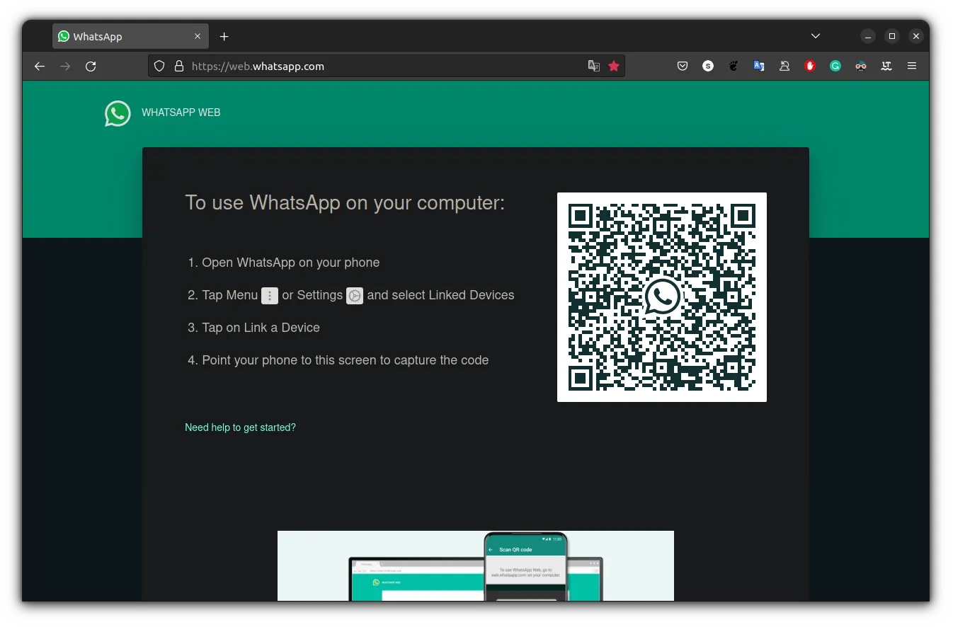 Hướng dẫn đăng nhập WhatsApp Web trên trình duyệt